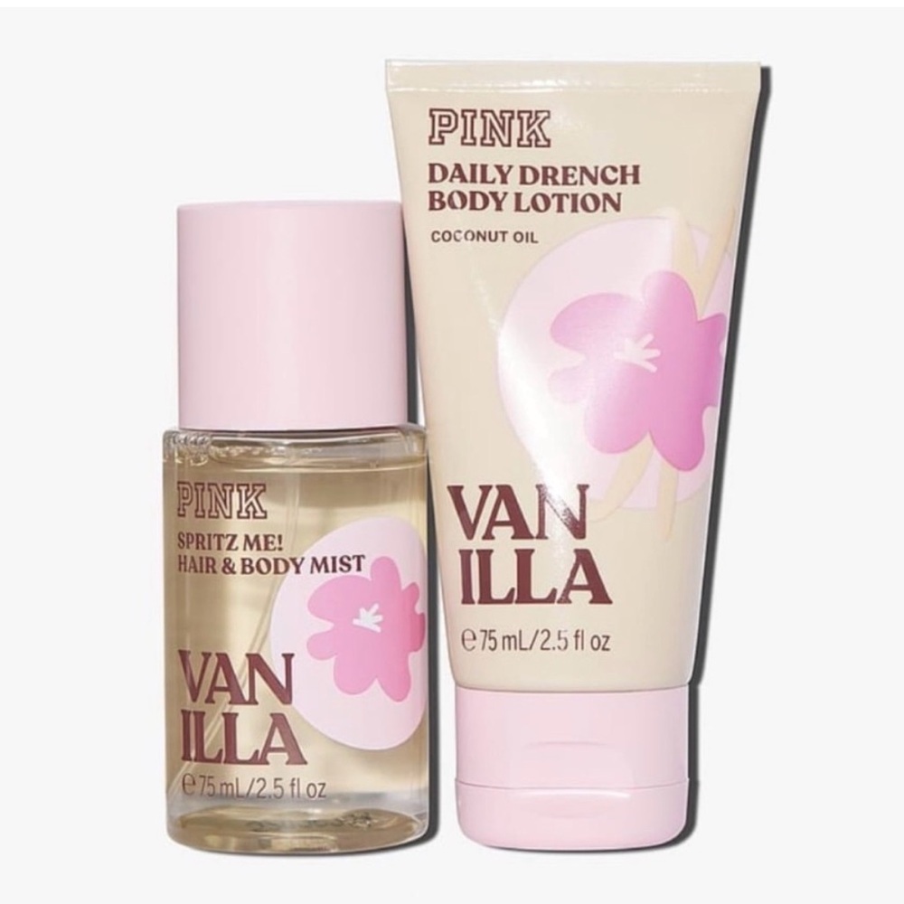 VS PINK VANILLA 2 PIECE BODY MIST AND LOTION GIFT SET - Picture 2 of 6